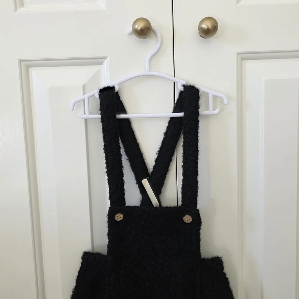 Pastel Collection Black Sherpa Shortall